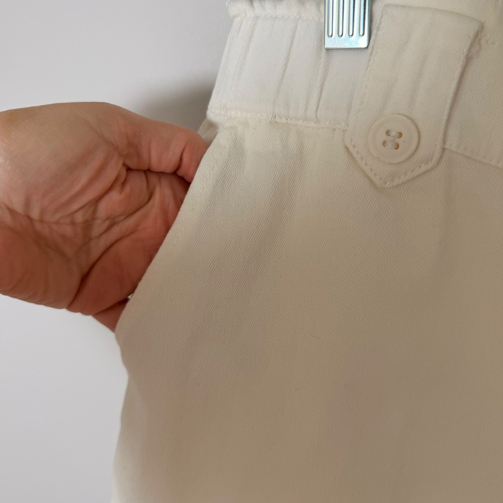 Clean Girl Elevated‎ Basics White Chino Shorts (M) 3 Inch Staple Summer Piece - Picture 4 of 14